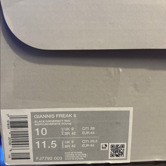 Nike Giannis Freak 6 BRED Basketball Shoes FJ7792-003 main image 7